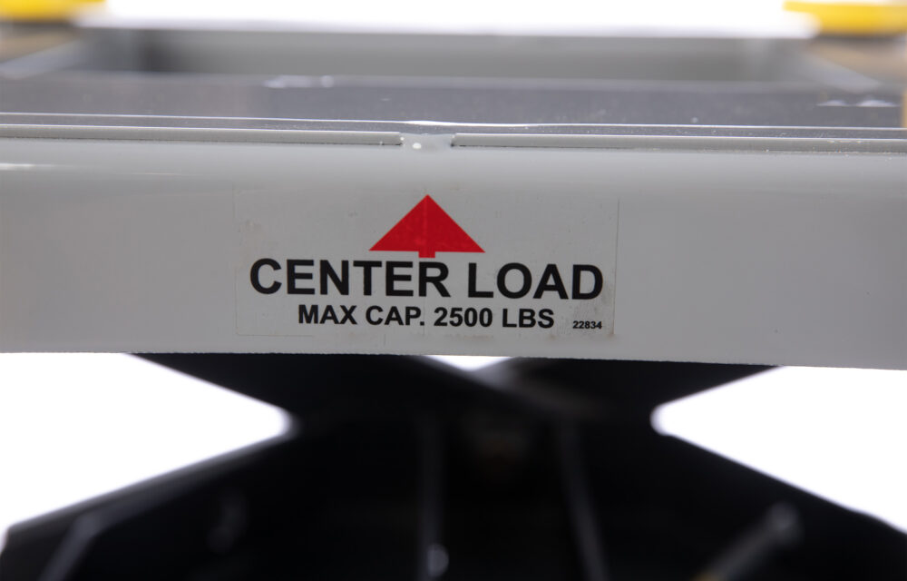 B.U.L lift center load sticker