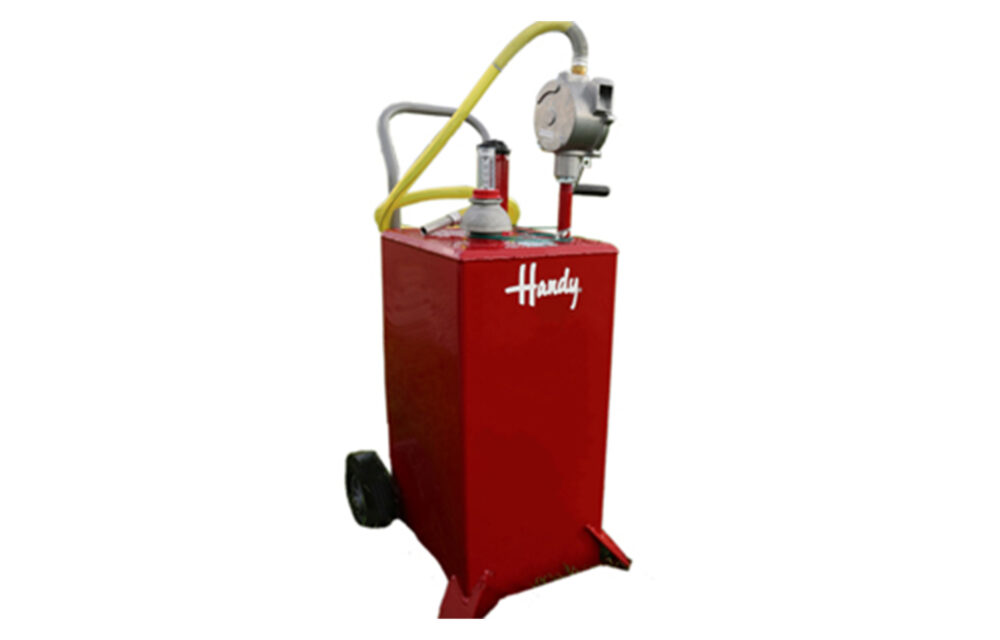 Red Stark 20-Gallon Gas Caddy Tank Transfer Gasoline Fluid Diesel Fuel Storage Crank Pump w/Wheel 